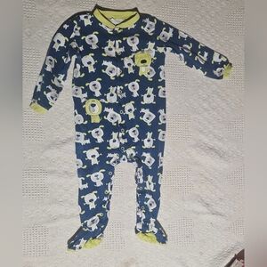🔸️3/$15 Navy and Lime Kids Footie Pajamas